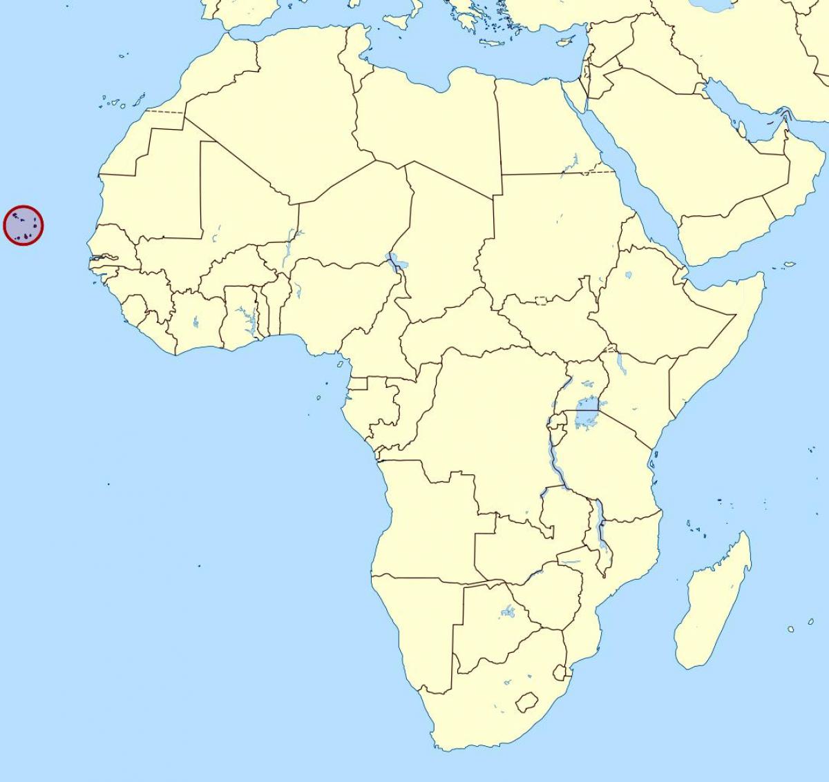 kaart van Kaap Verde kaart plek