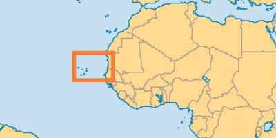 Wys Kaap Verde op die wêreld kaart