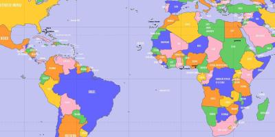 Kaap Verde-plek op die wêreld kaart
