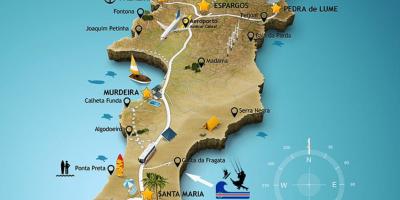 Kaart van santa maria-Kaap Verde